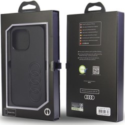 Audi nakładka do iPhone 13 Pro 6,1&quot AU-TPUPCIP13P-TT/D1-BK czarna hard case Synthetic Leather