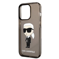 Karl Lagerfeld nakładka do iPhone 14 Pro 6,1&quot KLHCP14LHNIKTCK czarna hardcase Ikonik Karl Lagerfeld