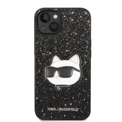 Karl Lagerfeld nakładka do iPhone 14 Plus 6,7&quot KLHCP14MG2CPK czarna hardcase Glitter Choupette Patch