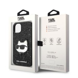 Karl Lagerfeld nakładka do iPhone 14 Plus 6,7&quot KLHCP14MG2CPK czarna hardcase Glitter Choupette Patch