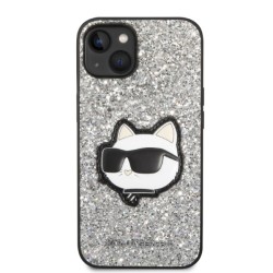Karl Lagerfeld nakładka do iPhone 14 6,1&quot KLHCP14SG2CPS srebrna hardcase Glitter Choupette Patch