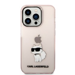 Karl Lagerfeld nakładka do iPhone 14 Pro Max 6,7&quot KLHCP14XHNCHTCP różowa hardcase Glitter Choupette Patch
