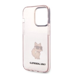 Karl Lagerfeld nakładka do iPhone 14 Pro Max 6,7&quot KLHCP14XHNCHTCP różowa hardcase Glitter Choupette Patch