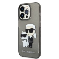 Karl Lagerfeld nakładka do iPhone 14 Pro Max 6,7&quot KLHCP14XHNKCTGK czarna hardcase Gliter Karl&Choupette