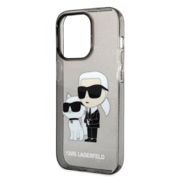 Karl Lagerfeld nakładka do iPhone 14 Pro Max 6,7&quot KLHCP14XHNKCTGK czarna hardcase Gliter Karl&Choupette