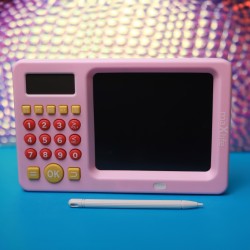 Maxlife dziecięca tablica do pisania z kalkulatorem MXWB-01 różowa