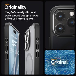 Spigen nakładka Ultra Hybrid Mag Magsafe do iPhone 15 Pro 6,1&quot Frost czarna