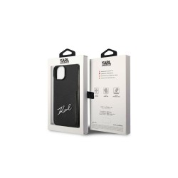 Karl Lagerfeld nakładka do iPhone 14 Plus 6,7&quot KLHCP14MCSSK czarna hard case Cardslot Sign