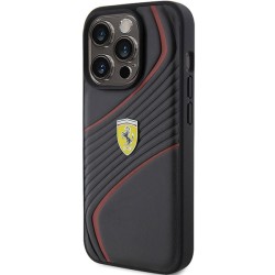 Ferrari nakładka do iPhone 15 Pro 6,1&quot FEHCP15LPTWK czarna HC PU Twist