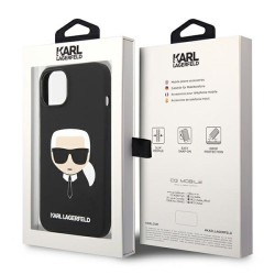 Karl Lagerfeld nakładka do iPhone 14 Plus 6,7&quot KLHMP14MSLKHBK czarna hardcase Magsafe Silicone Karl's Head
