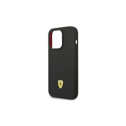 Ferrari nakładka do iPhone 14 Pro Max 6,7&quot FEHCP14XSIBBK czarna hardcase Silicone Metal Logo