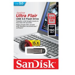 SanDisk dysk 128GB USB 3.0 Ultra Flair niebieski