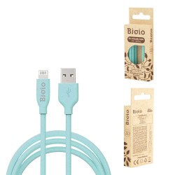 Bioio kabel USB - Lightning 1,0 m 2,4A niebieski