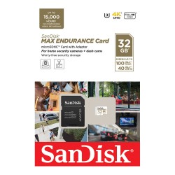 SanDisk karta pamięci 32GB microSDHC Max Endurance + adapter
