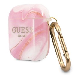 Guess etui do AirPods GUA2UNMP różowe Marble Collection