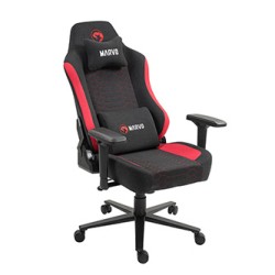 Dla gracza fotel Marvo KAHN RED, czarno-czerwona, EOL