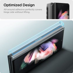 Spigen szkło hatowane GLASS FC & HINGE FILM Samsung Galaxy Z FOLD 3 czarna ramka