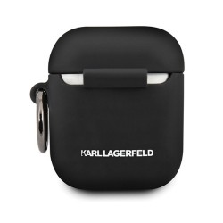 Karl Lagerfeld etui do Airpods KLACCSILKHBK czarne Silicone Iconic