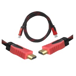 Kabel HDMI-HDMI 3m czerwony v1.4 blis