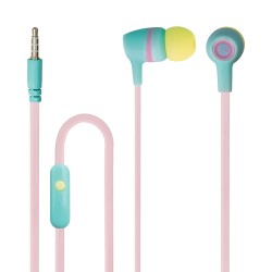 Forever słuchawki przewodowe JSE-200 dokanałowe jack 3,5mm różowe pastel