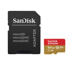 SanDisk karta pamięci 64GB microSDXC Extreme UHS-I U3 160 / 60 MB/s Mobile + adapter