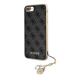 Guess iPhone X/ iPhone XS GUHCPXGF4GGR szare hard case 4G Charms