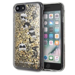 Karl Lagerfeld nakładka do iPhone 7 / 8 / SE 2020 KLHCI8ROGO czarno-złote hard case Glitter