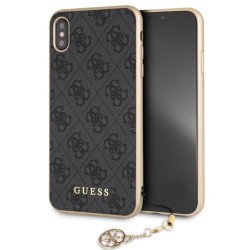Guess iPhone XS Max GUHCI65GF4GGR szare hard case 4G Charms Collection