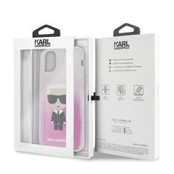 Karl Lagerfeld nakładka do iPhone 11 Pro Max KLHCN65TRDFKPI różowy hard case Gradient Iconic Karl