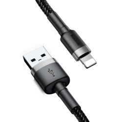 Baseus kabel Cafule USB - Lightning 1,0 m 2,4A szaro-czarny