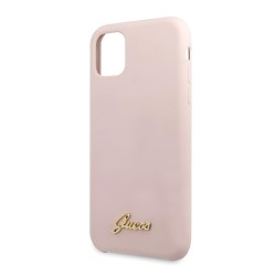 Guess nakładka do iPhone 11 Pro Max GUHCN65LSLMGLP jasno-różowe hard case Vintage Gold Logo