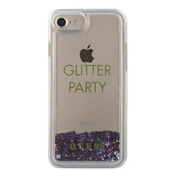 Guess nakładka do iPhone 7 / 8 / SE 2020 GUHCP7GLUQPU fioletowy hard case Liquid Glitter Party