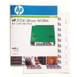 HP Ultrium 4 WORM, zielona, Q2010A, etykiety z kodem kreskowym