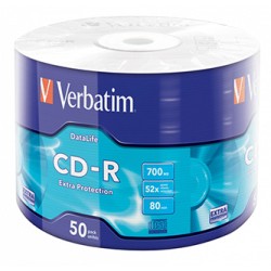 Verbatim CD-R, 43787, Extra Protection, 50-pack, 700MB, 52x, 80min., 12cm, bez możliwości nadruku, wrap, do archiwizacji danyc