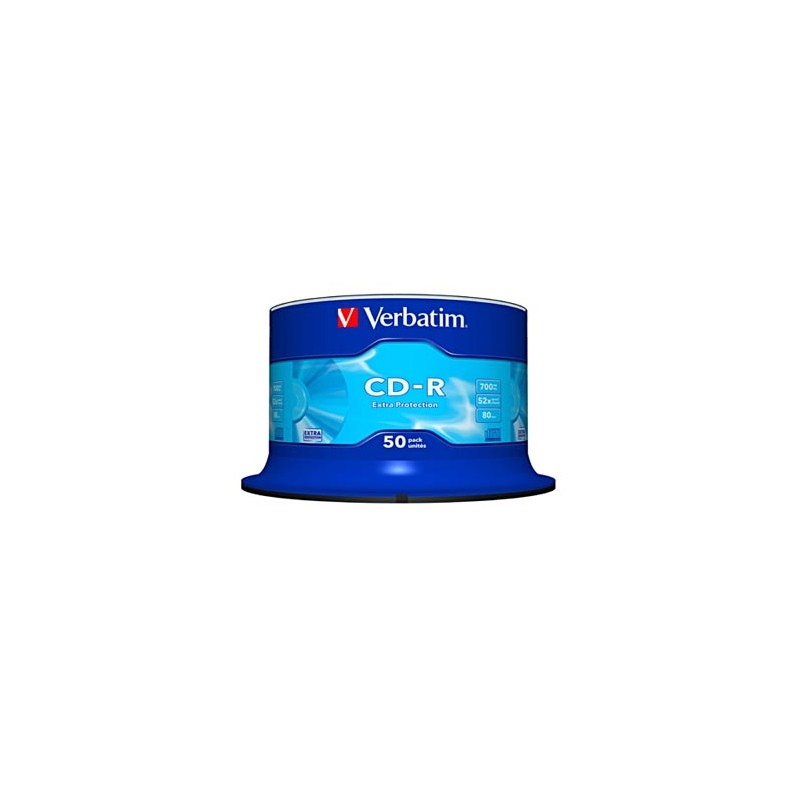 Verbatim CD-R, 43351, Extra Protection, 50-pack, 700MB, 52x, 80min., 12cm, bez możliwości nadruku, spindle, do archiwizacji da