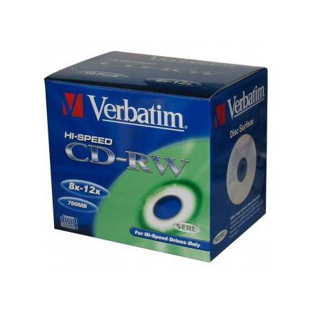 Verbatim CD-RW, 43148, SERL Scratch Resistant, 10-pack, 700MB, 12x, 80min., 12cm, bez możliwości nadruku, jewel box, do archiw