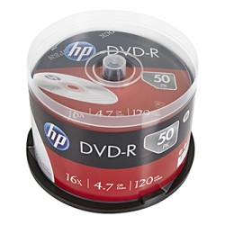 HP DVD-R, DME00025-3, 69316, 4.7GB, 16x, spindle, 50-pack, bez możliwości nadruku, 12cm, do archiwizacji danych