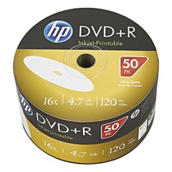 HP DVD+R, Inkjet Printable, DRE00070WIP-3, 4.7GB, 16x, bulk, 50-pack, 69304, 12cm, do archiwizacji danych