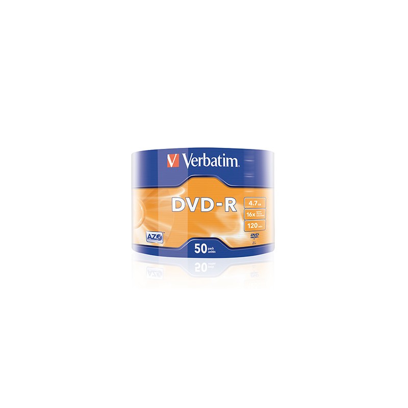 Verbatim DVD-R, Matt Silver, 43788, 4.7GB, 16x, spindle, 50-pack, bez możliwości nadruku, 12cm, do archiwizacji danych
