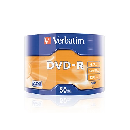 Verbatim DVD-R, Matt Silver, 43788, 4.7GB, 16x, spindle, 50-pack, bez możliwości nadruku, 12cm, do archiwizacji danych