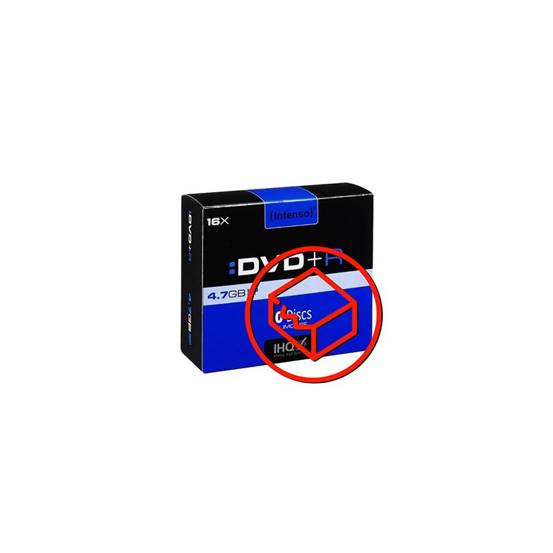 Intenso DVD+R, 4111652, 4.7GB, 16x, slim case, 10-pack, 12cm, uszkodzone opakowanie