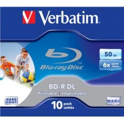 Verbatim BD-R, Dual Layer Printable, 50GB, jewel box, 43735, 6x, cena za 1 sztukę