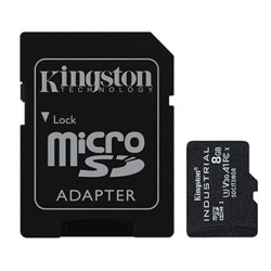 Kingston Karta pamięci Micro Secure Digital Card Industria, 8GB, micro SDHC, SDCIT2/8GB, UHS-I U3 (Class 10), V30, A1, pSLC kar