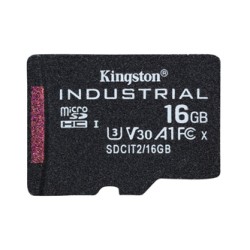 Kingston karta pamięci Industrial C10, 16GB, micro SDHC, SDCIT2/16GBSP, UHS-I U3 (Class 10), V30, A1, karta pSLC
