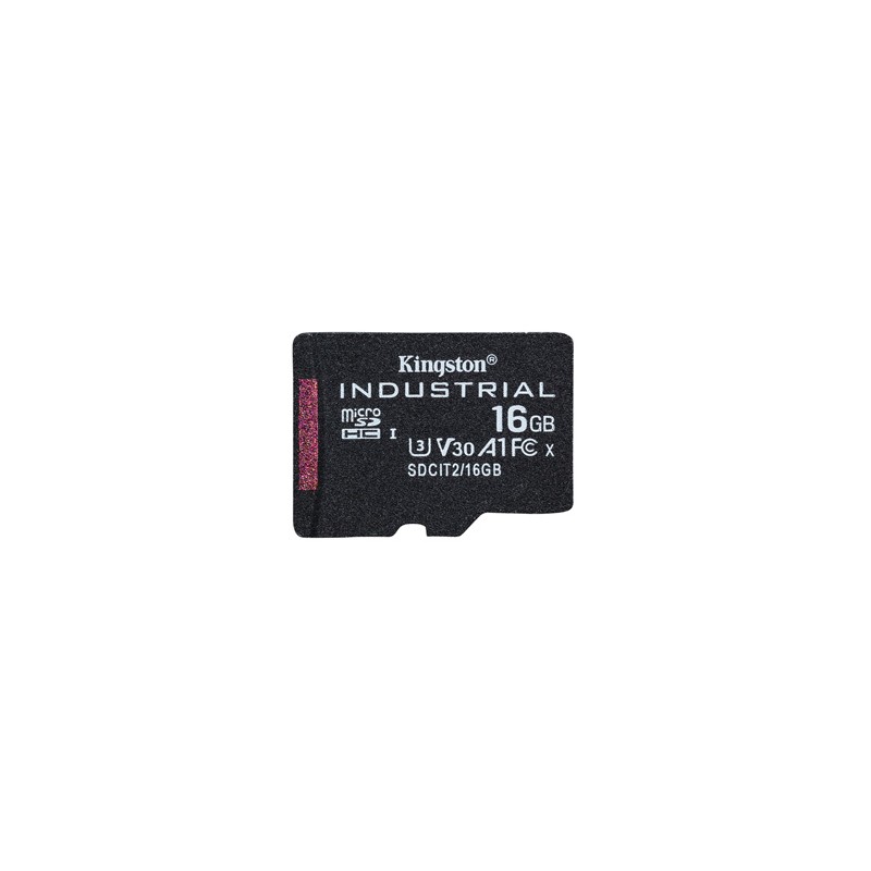 Kingston karta pamięci Industrial C10, 16GB, micro SDHC, SDCIT2/16GBSP, UHS-I U3 (Class 10), V30, A1, karta pSLC