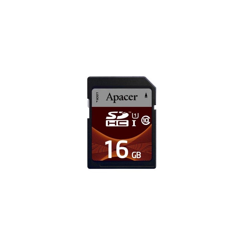 Apacer Karta pamięci Secure Digital Card, 16GB, SDHC, AP16GSDHC10U1-R, UHS-I U1 (Class 10)
