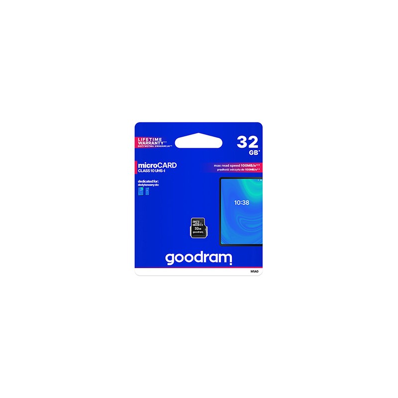 Goodram Karta pamięci Micro Secure Digital Card, 32GB, micro SDHC, M1A0-0320R12, UHS I U1 (Class 10)
