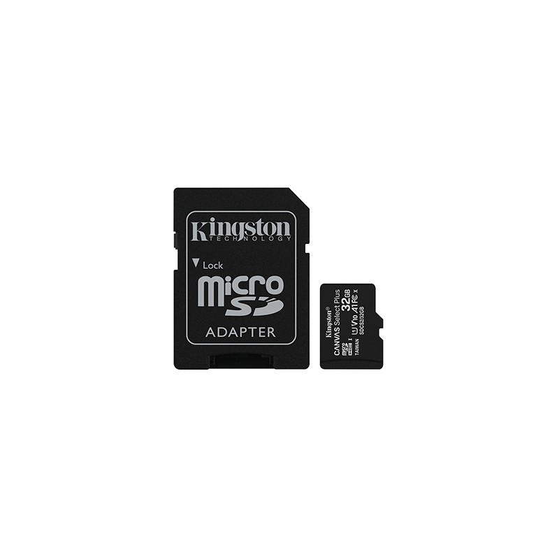 Kingston karta Canvas Select Plus, 32GB, micro SDHC, SDCS2/32GB, UHS-I U1 (Class 10), z adapterm, A1