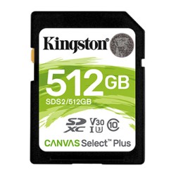 Kingston karta Canvas Select Plus, 512GB, SDXC, SDC2/512GB, UHS-I U3 (Class 10), A1