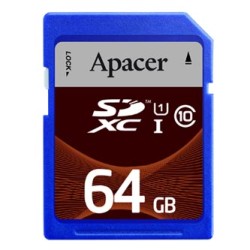 Apacer Karta pamięci Secure Digital Card, 64GB, SDXC, AP64GSDXC10U1-R, UHS-I U1 (Class 10)